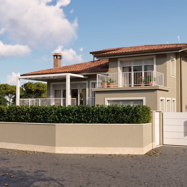 Villa RF a Marina di Pietrasanta, vista dalla strada